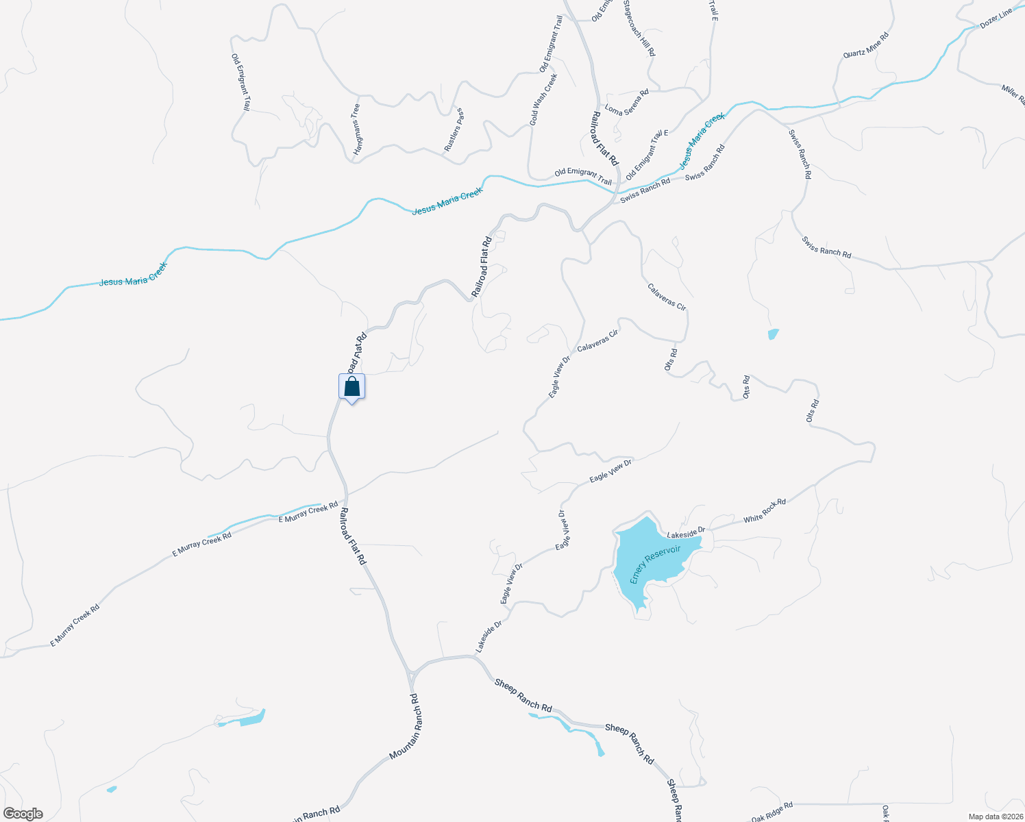 map of restaurants, bars, coffee shops, grocery stores, and more near 6360 Eagleview Drive in Mountain Ranch
