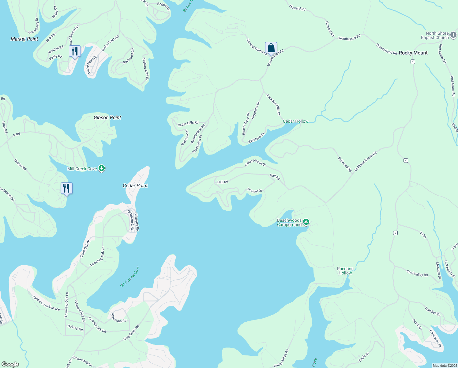 map of restaurants, bars, coffee shops, grocery stores, and more near 29143 Hall Road in Rocky Mount