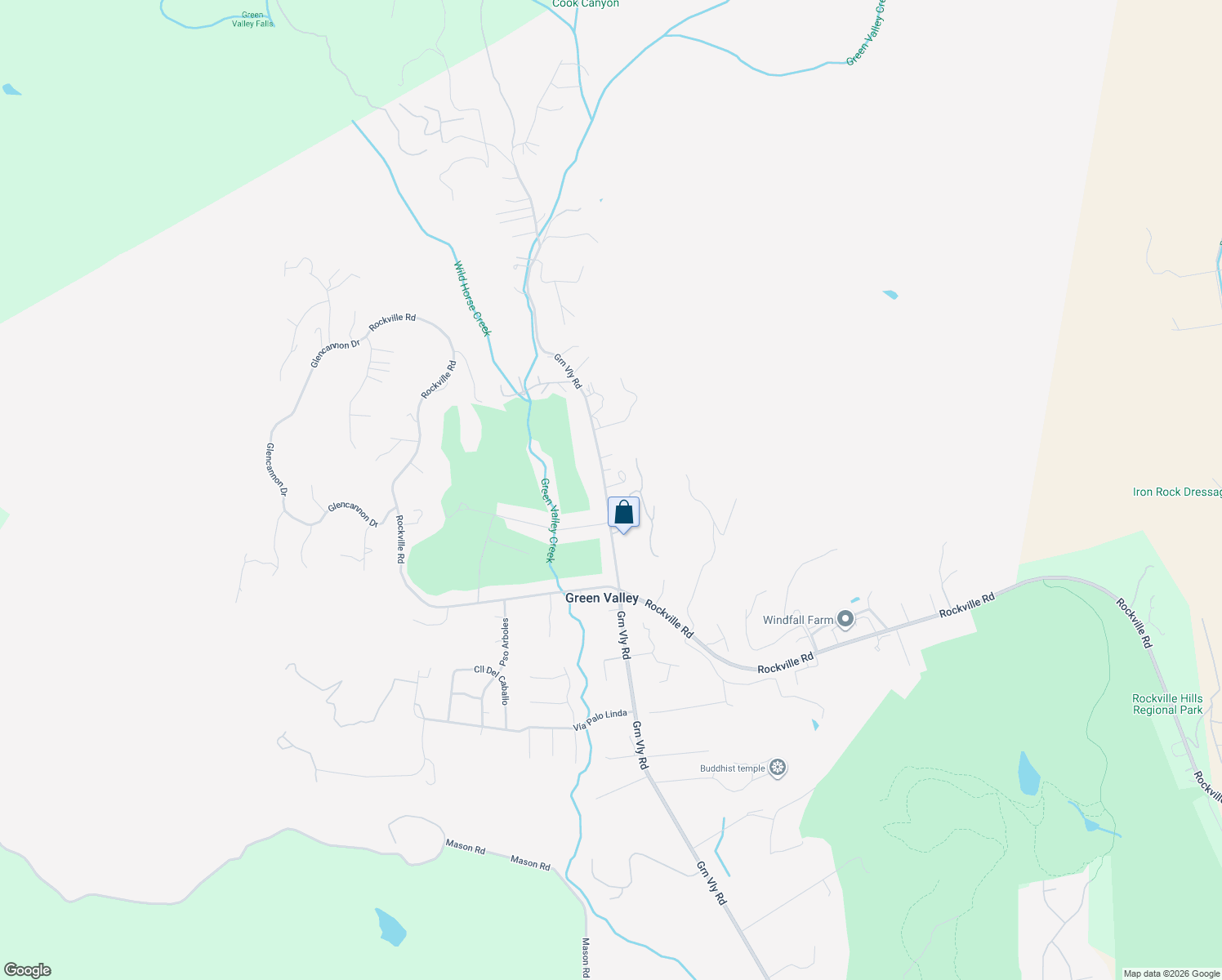 map of restaurants, bars, coffee shops, grocery stores, and more near 4410 Green Valley Road in Fairfield