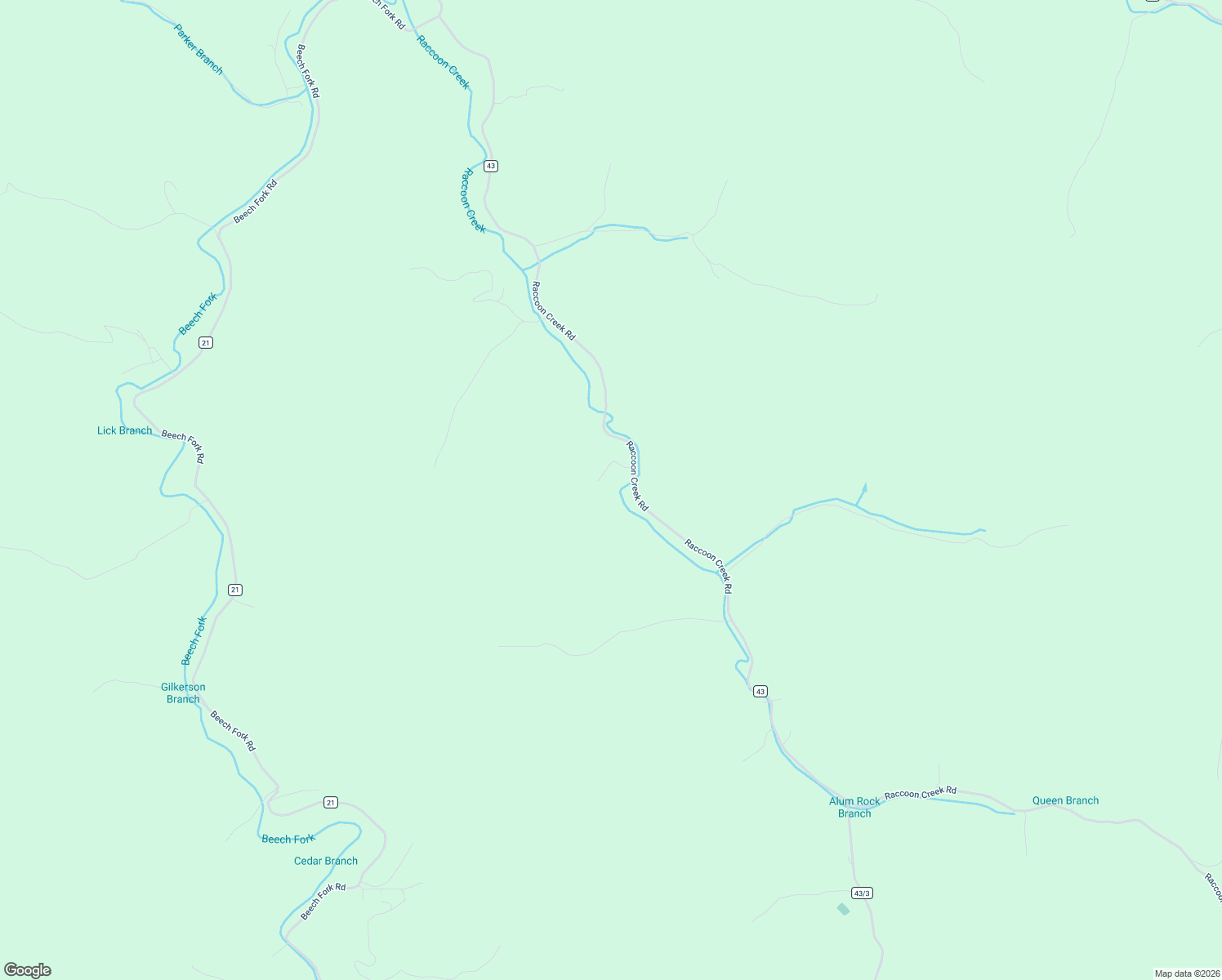 map of restaurants, bars, coffee shops, grocery stores, and more near 953 Raccoon Creek Road in Branchland