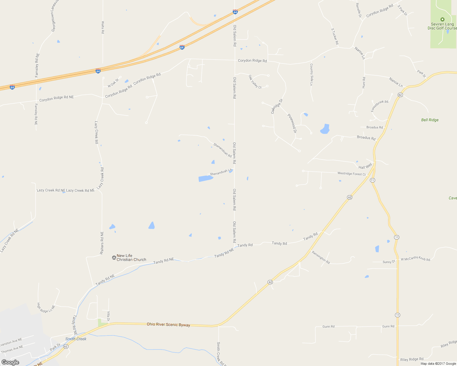 map of restaurants, bars, coffee shops, grocery stores, and more near 1865 Old Salem Road in Lanesville
