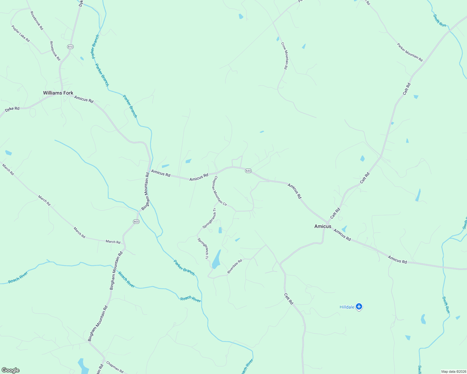 map of restaurants, bars, coffee shops, grocery stores, and more near 298 Mountain Crest Drive in Stanardsville