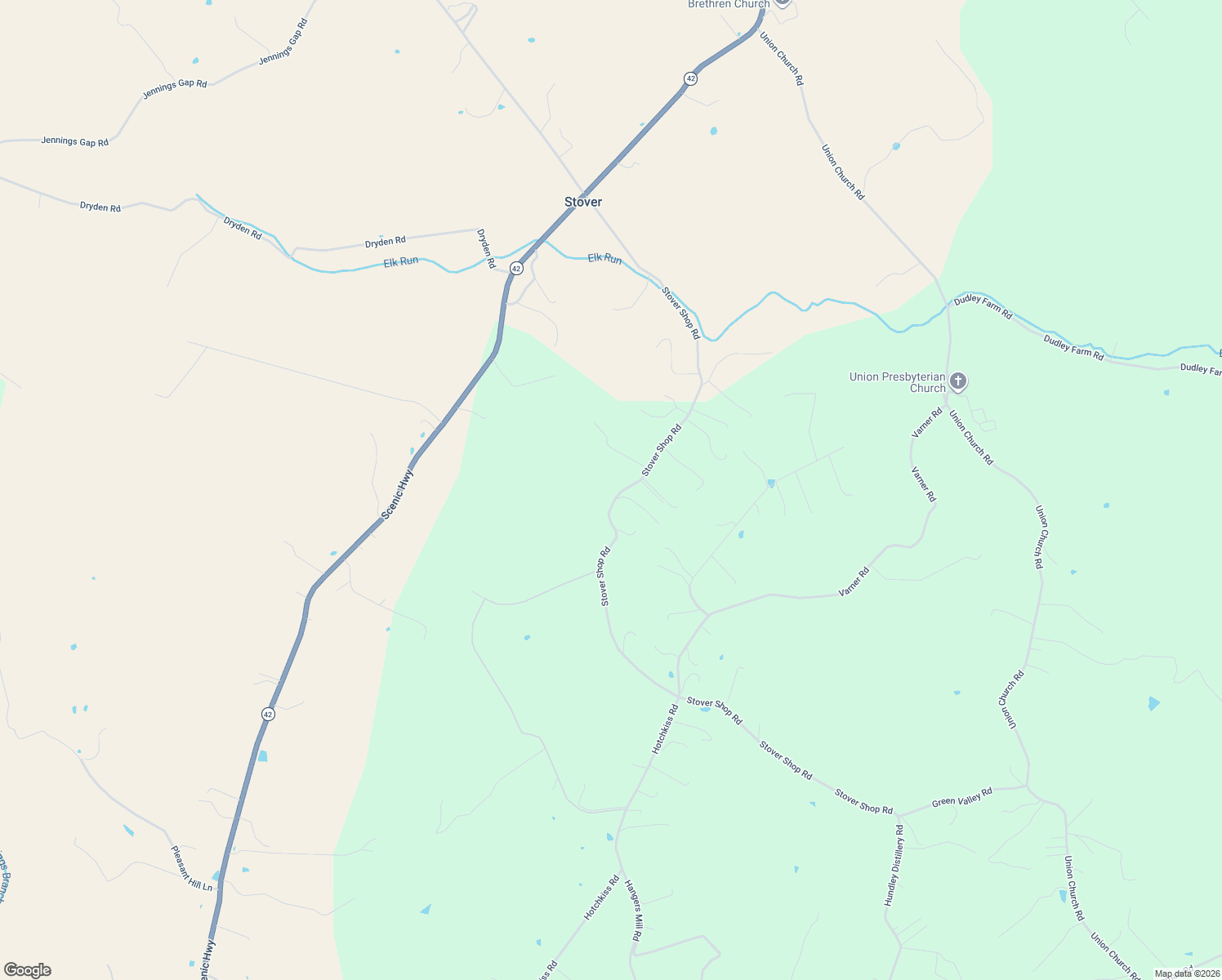 map of restaurants, bars, coffee shops, grocery stores, and more near 576 Stover Shop Road in Churchville