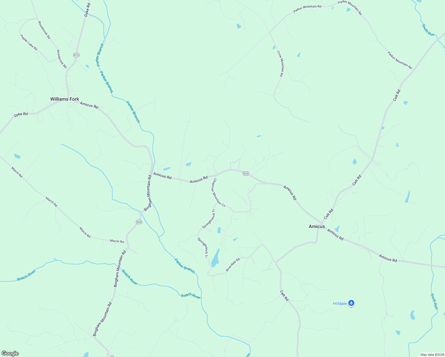 map of restaurants, bars, coffee shops, grocery stores, and more near 298 Mountain Crest Drive in Stanardsville