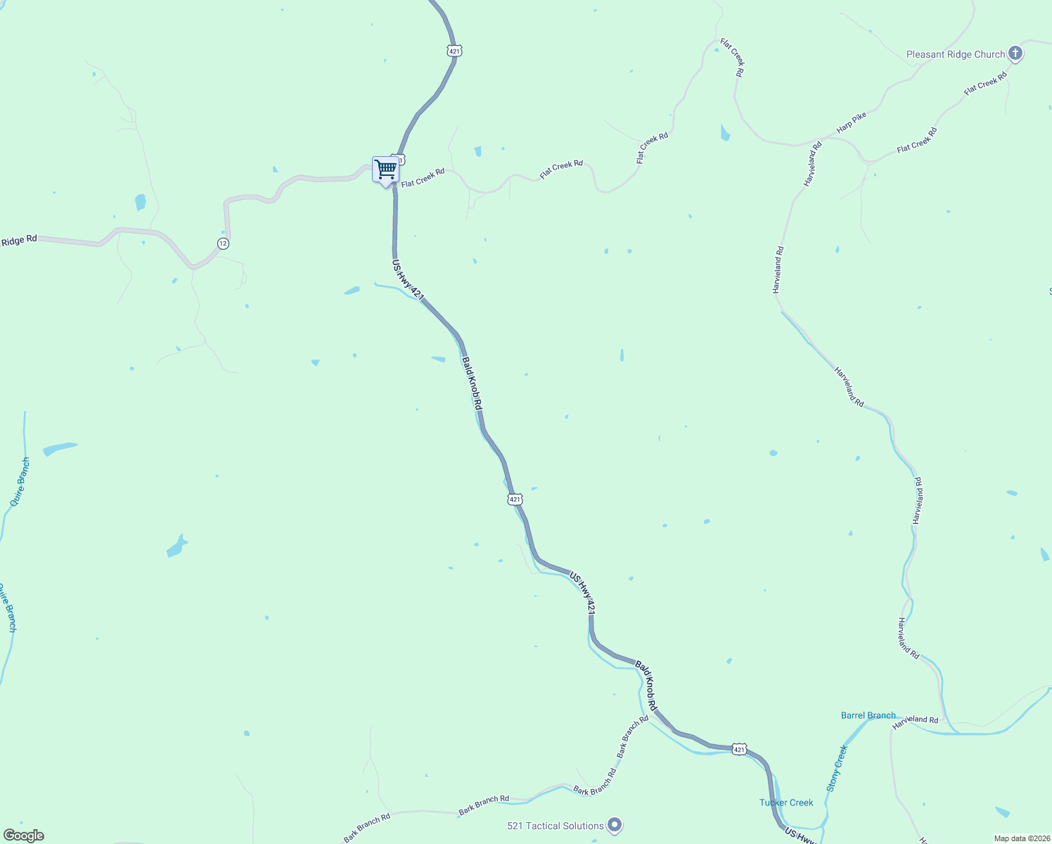 map of restaurants, bars, coffee shops, grocery stores, and more near 6540 Bald Knob Road in Frankfort