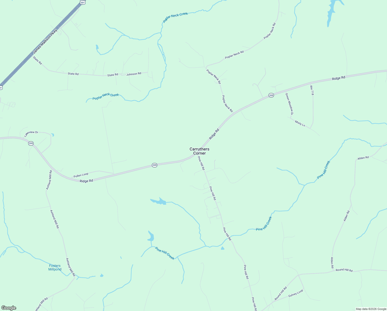 map of restaurants, bars, coffee shops, grocery stores, and more near 14062 Ridge Road in King George