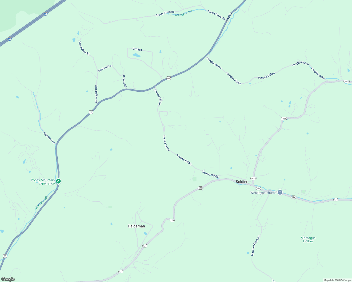 map of restaurants, bars, coffee shops, grocery stores, and more near 720 Trumbo Road in Morehead