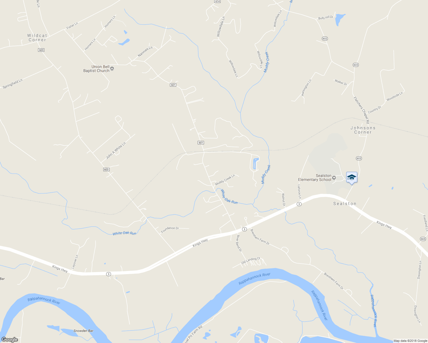 map of restaurants, bars, coffee shops, grocery stores, and more near 108 Hollywood Farm Road in Fredericksburg