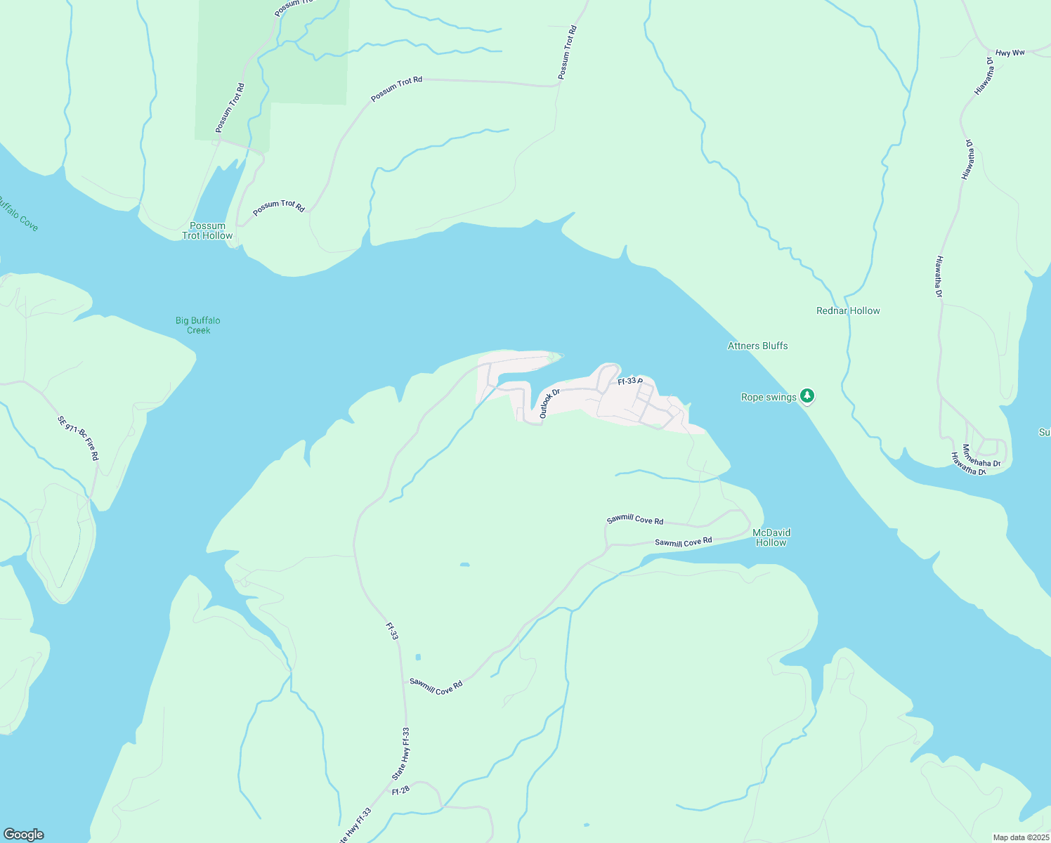 map of restaurants, bars, coffee shops, grocery stores, and more near 343 Outlook Drive in Edwards