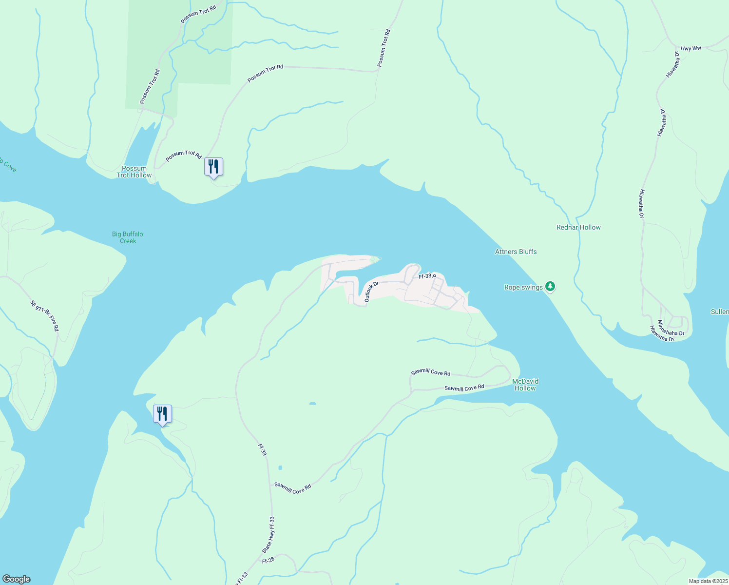 map of restaurants, bars, coffee shops, grocery stores, and more near 343-727 Outlook Dr in EDWARDS