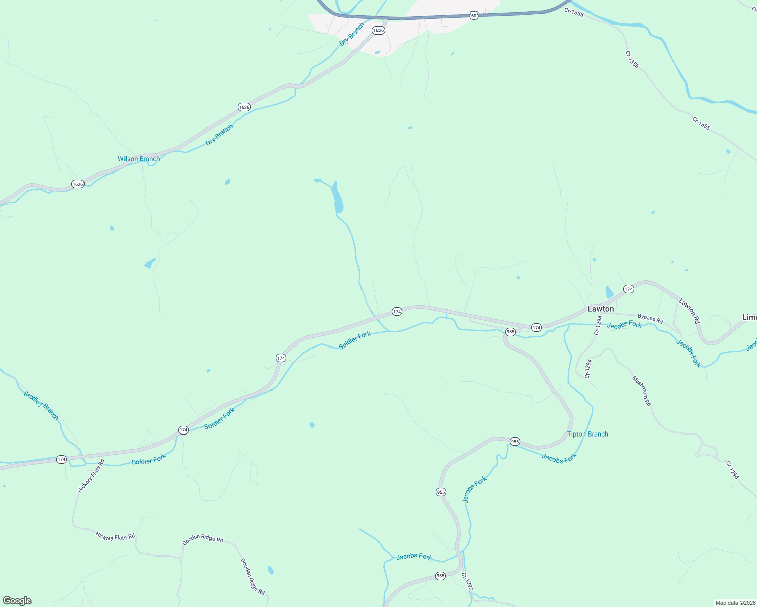 map of restaurants, bars, coffee shops, grocery stores, and more near Cr-1320 in Olive Hill