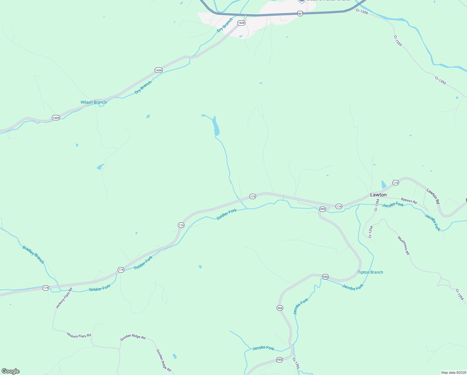 map of restaurants, bars, coffee shops, grocery stores, and more near Cr-1320 in Carter County