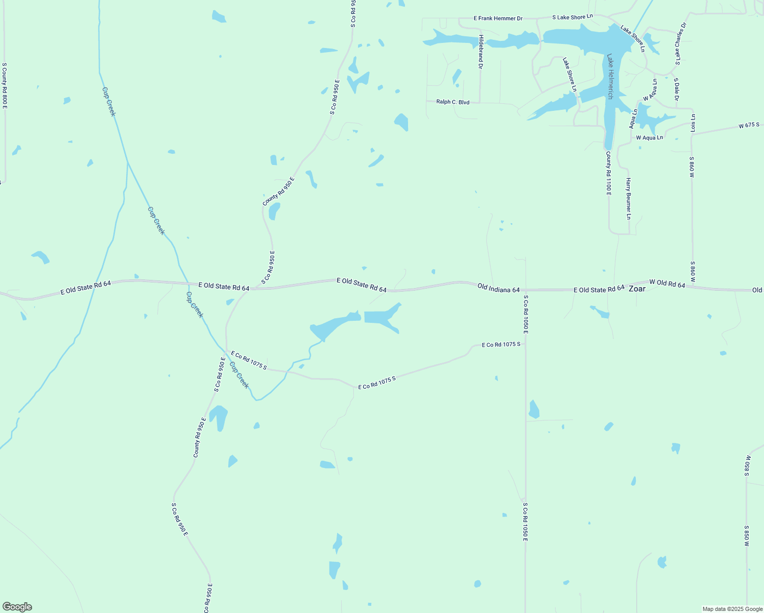 map of restaurants, bars, coffee shops, grocery stores, and more near 9844 East Old State Road 64 in Stendal