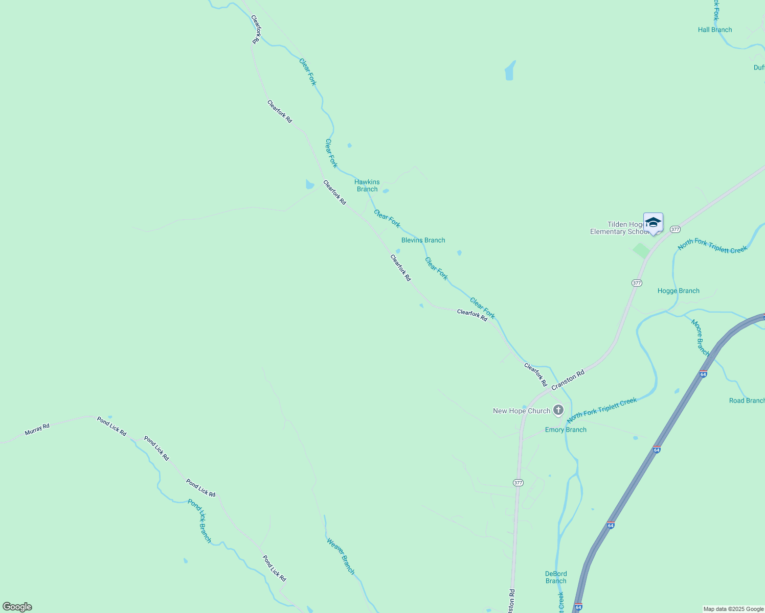 map of restaurants, bars, coffee shops, grocery stores, and more near 825 Clearfork North in Morehead