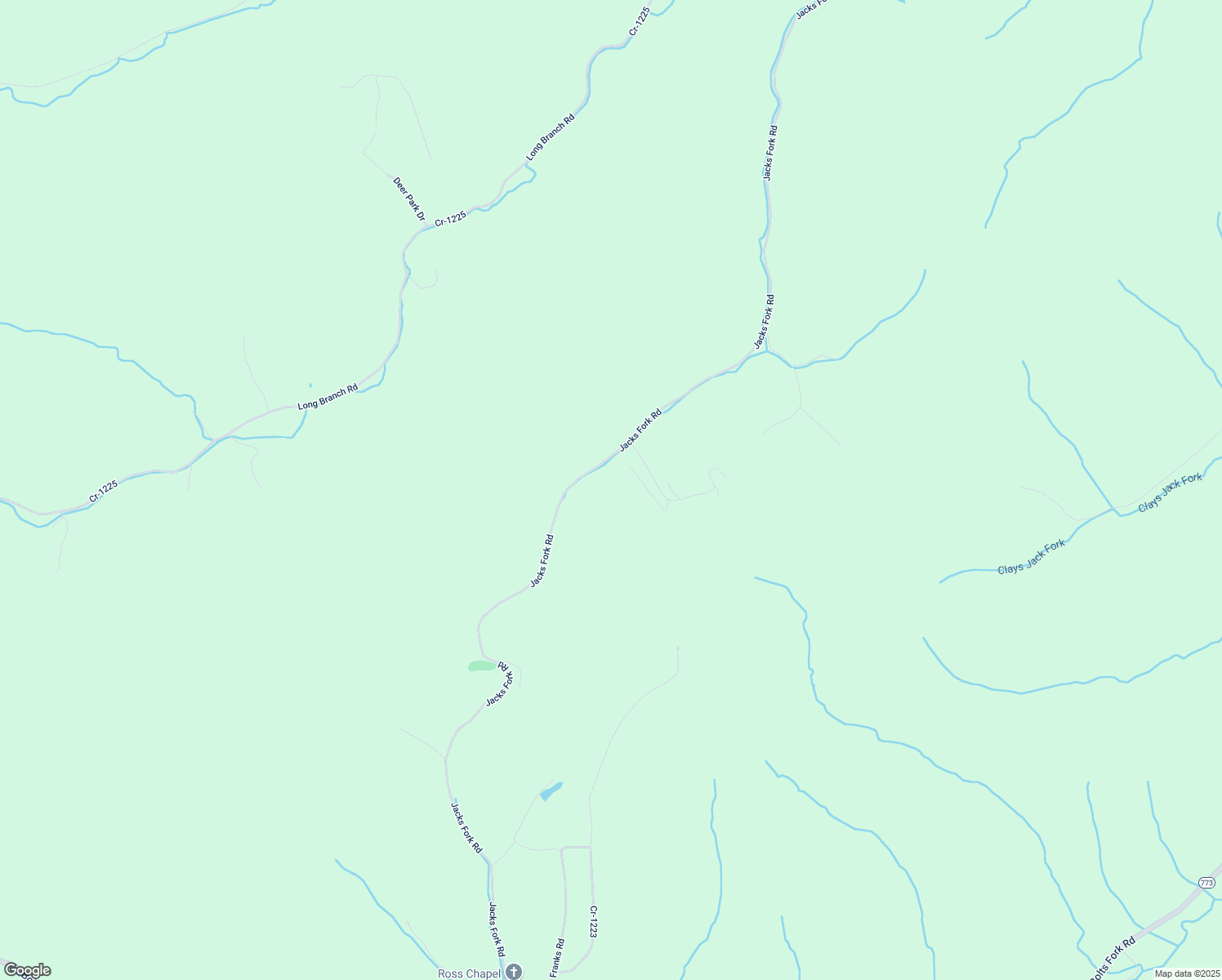 map of restaurants, bars, coffee shops, grocery stores, and more near Jacks Fork Road in Rush