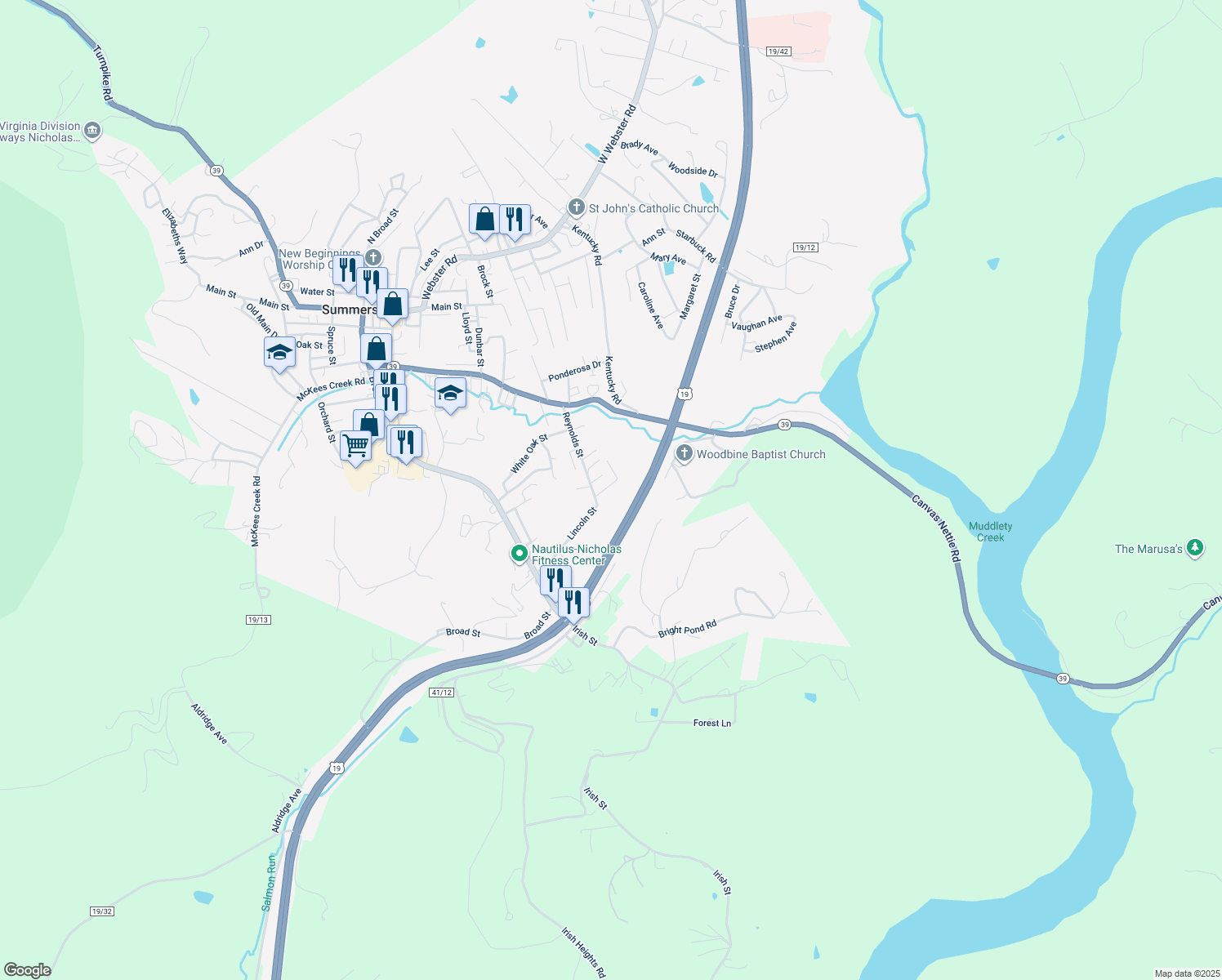 13 1st Street, Summersville WV Walk Score