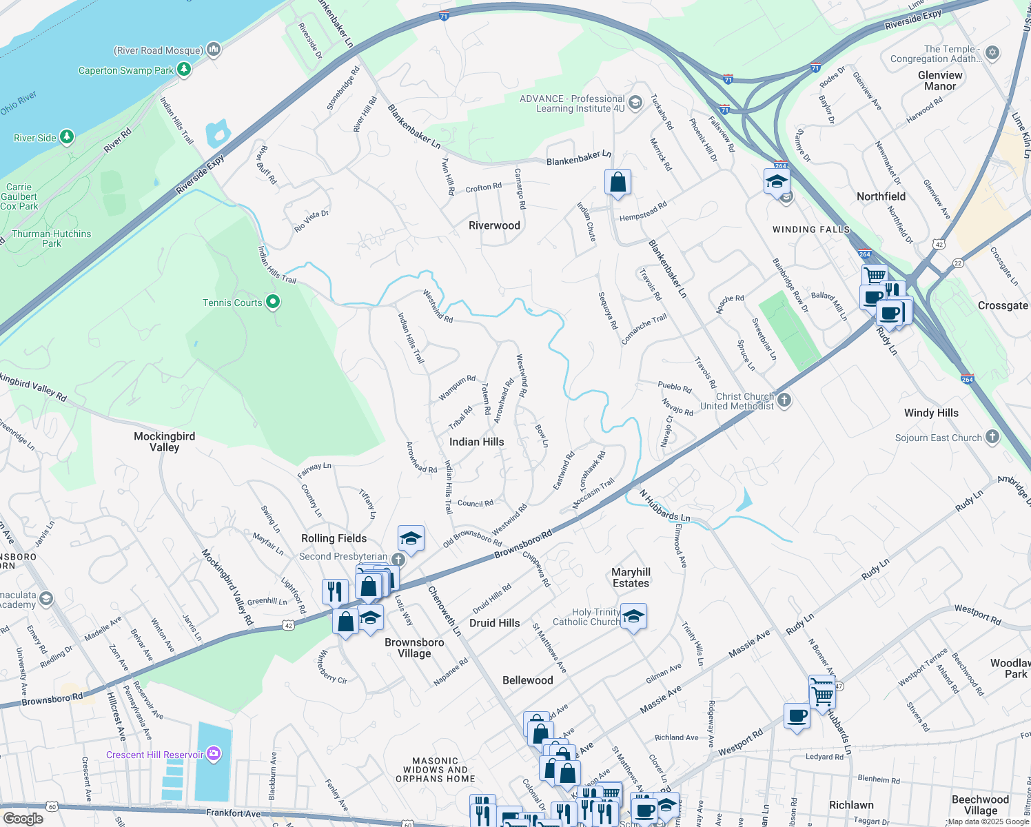 Westwind Road, Indian Hills KY Walk Score