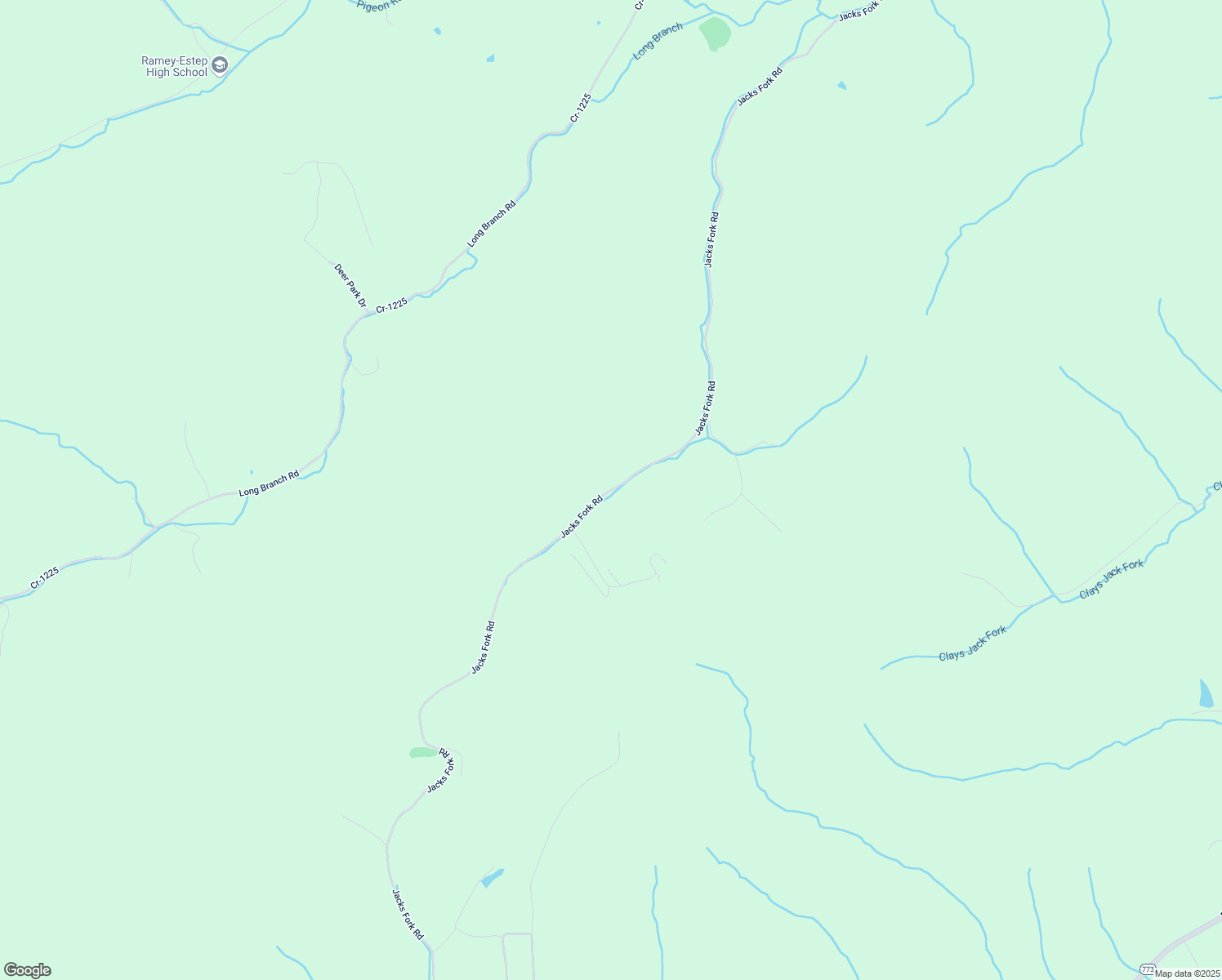 map of restaurants, bars, coffee shops, grocery stores, and more near Jacks Fork Road in Boyd County