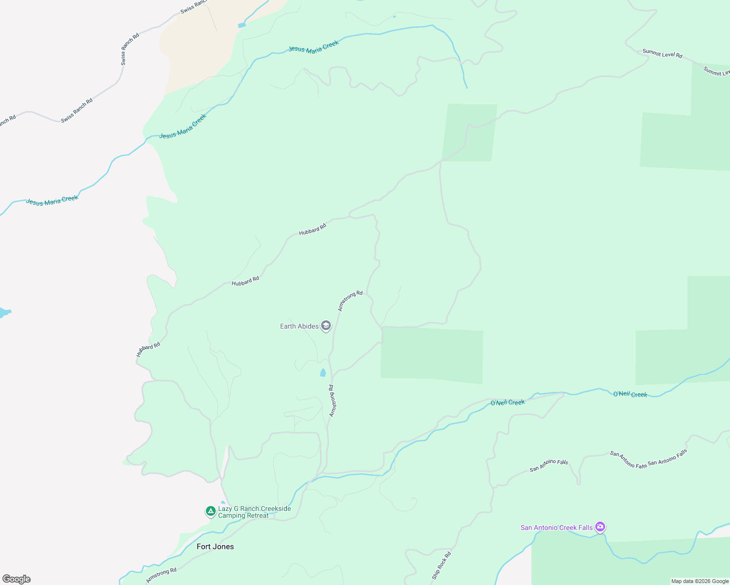 map of restaurants, bars, coffee shops, grocery stores, and more near Armstrong Road in Mountain Ranch