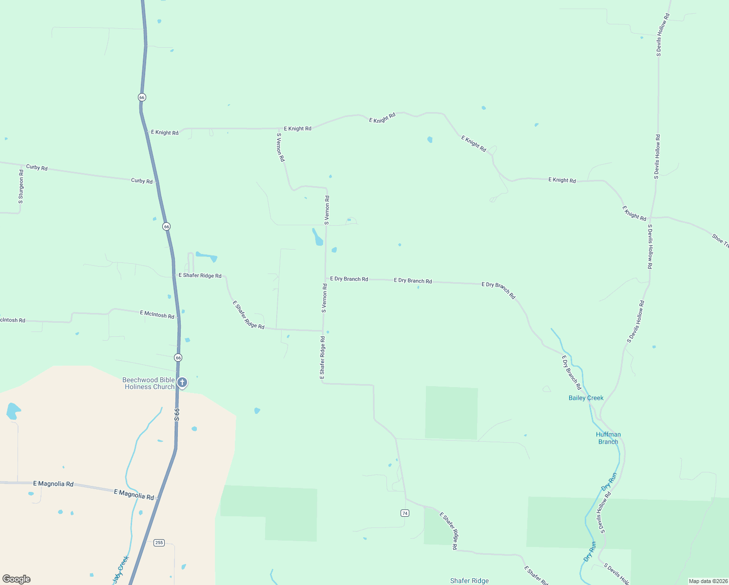 map of restaurants, bars, coffee shops, grocery stores, and more near 6871 East Dry Branch Road in Milltown