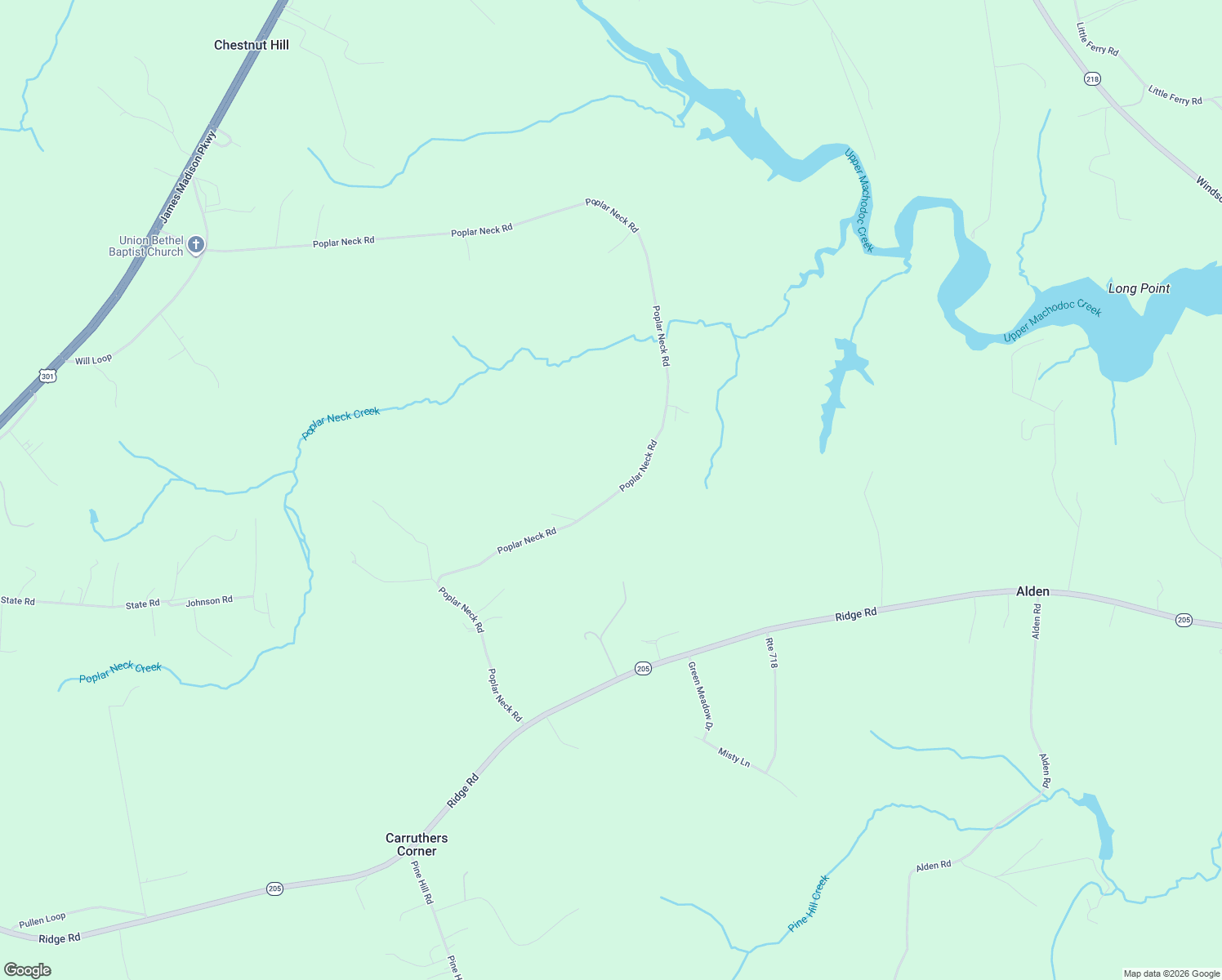 map of restaurants, bars, coffee shops, grocery stores, and more near 14850 Poplar Neck Road in King George