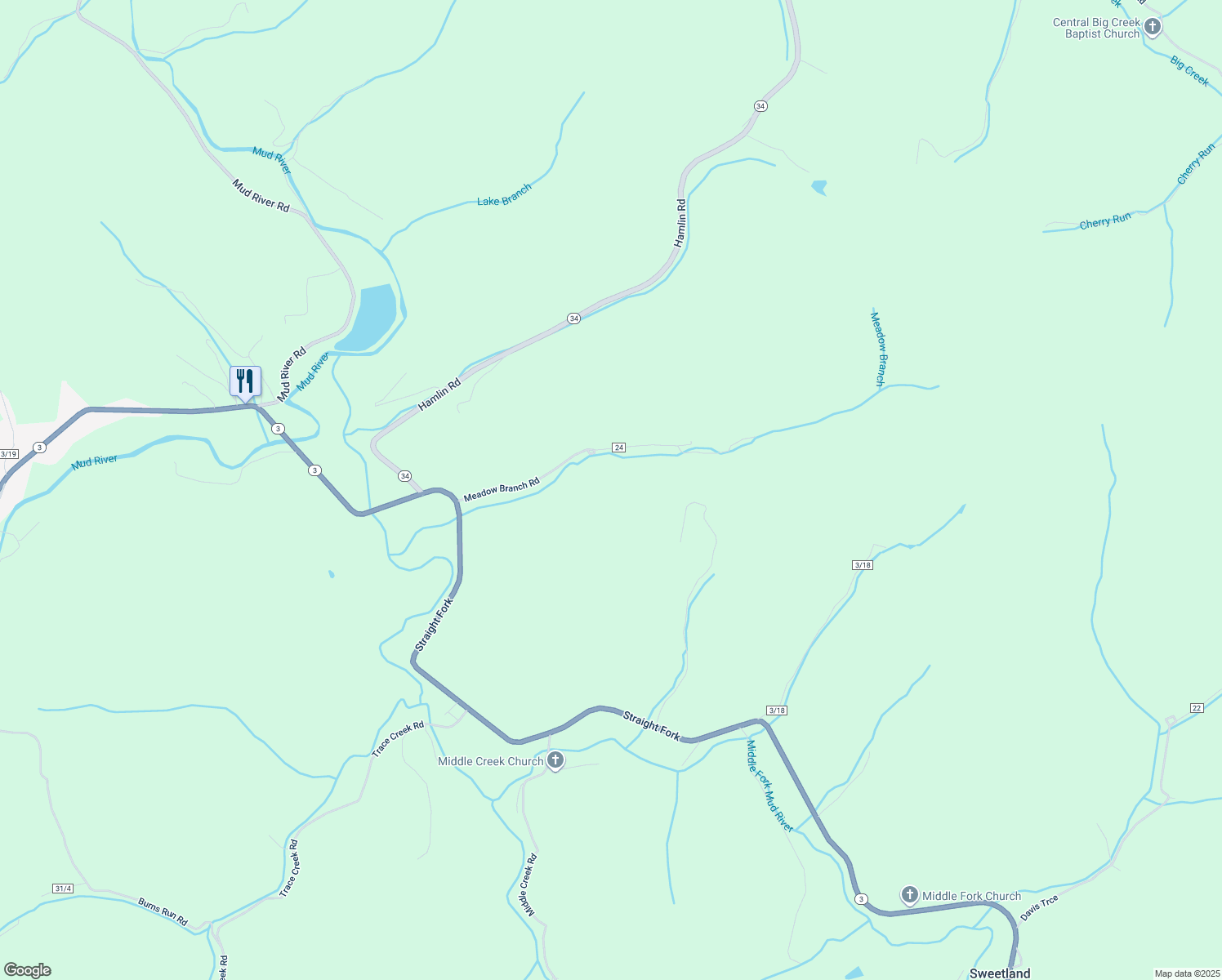 map of restaurants, bars, coffee shops, grocery stores, and more near in Hamlin