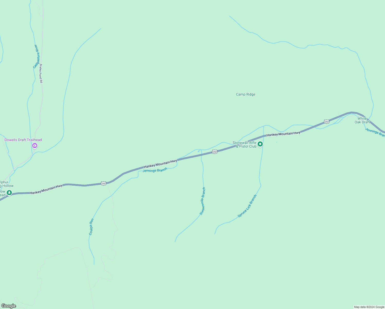 map of restaurants, bars, coffee shops, grocery stores, and more near 3035 Hankey Mountain Highway in Churchville