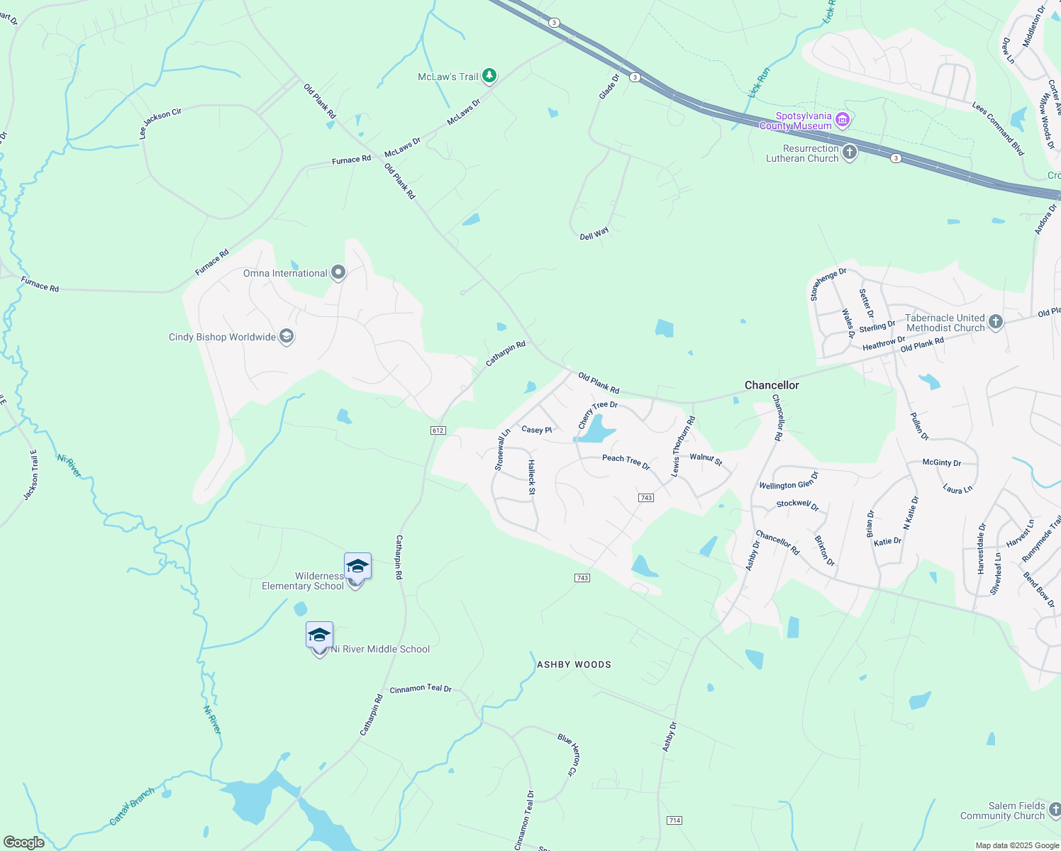 map of restaurants, bars, coffee shops, grocery stores, and more near 612 Casey Place in Fredericksburg