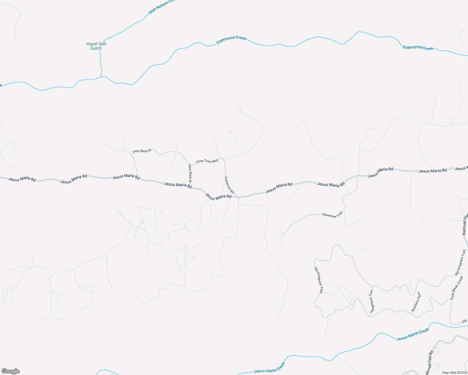 map of restaurants, bars, coffee shops, grocery stores, and more near 18834 Potteroff Road in Mountain Ranch
