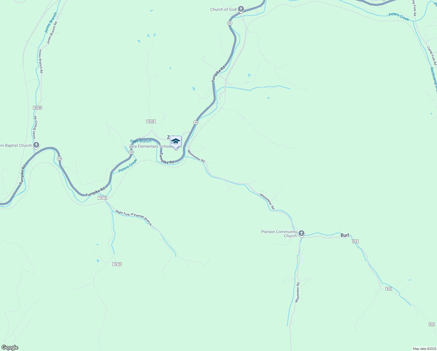 map of restaurants, bars, coffee shops, grocery stores, and more near 411 Whitewater Road in Summersville