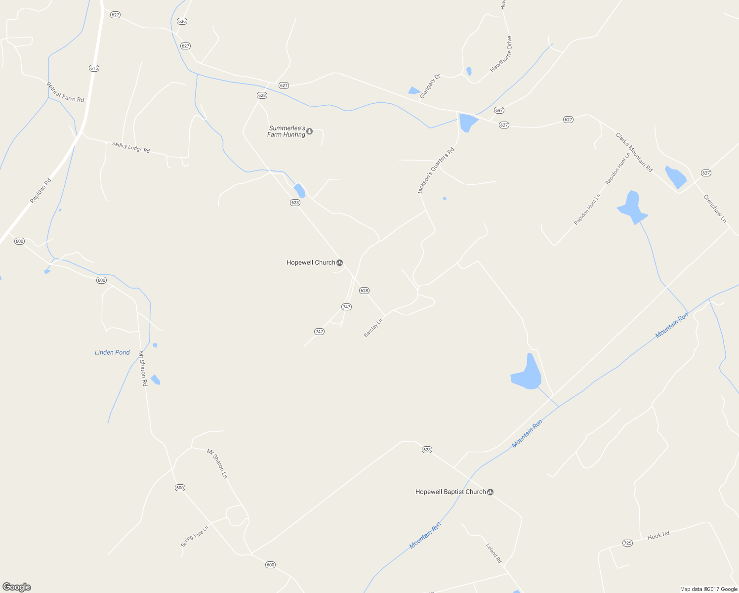 map of restaurants, bars, coffee shops, grocery stores, and more near 9078 Clifton Road in Rapidan