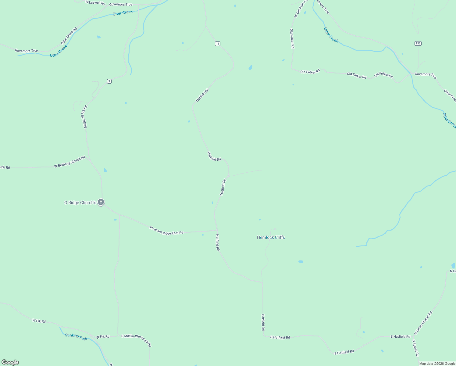 map of restaurants, bars, coffee shops, grocery stores, and more near 3856 Hatfield Road in English