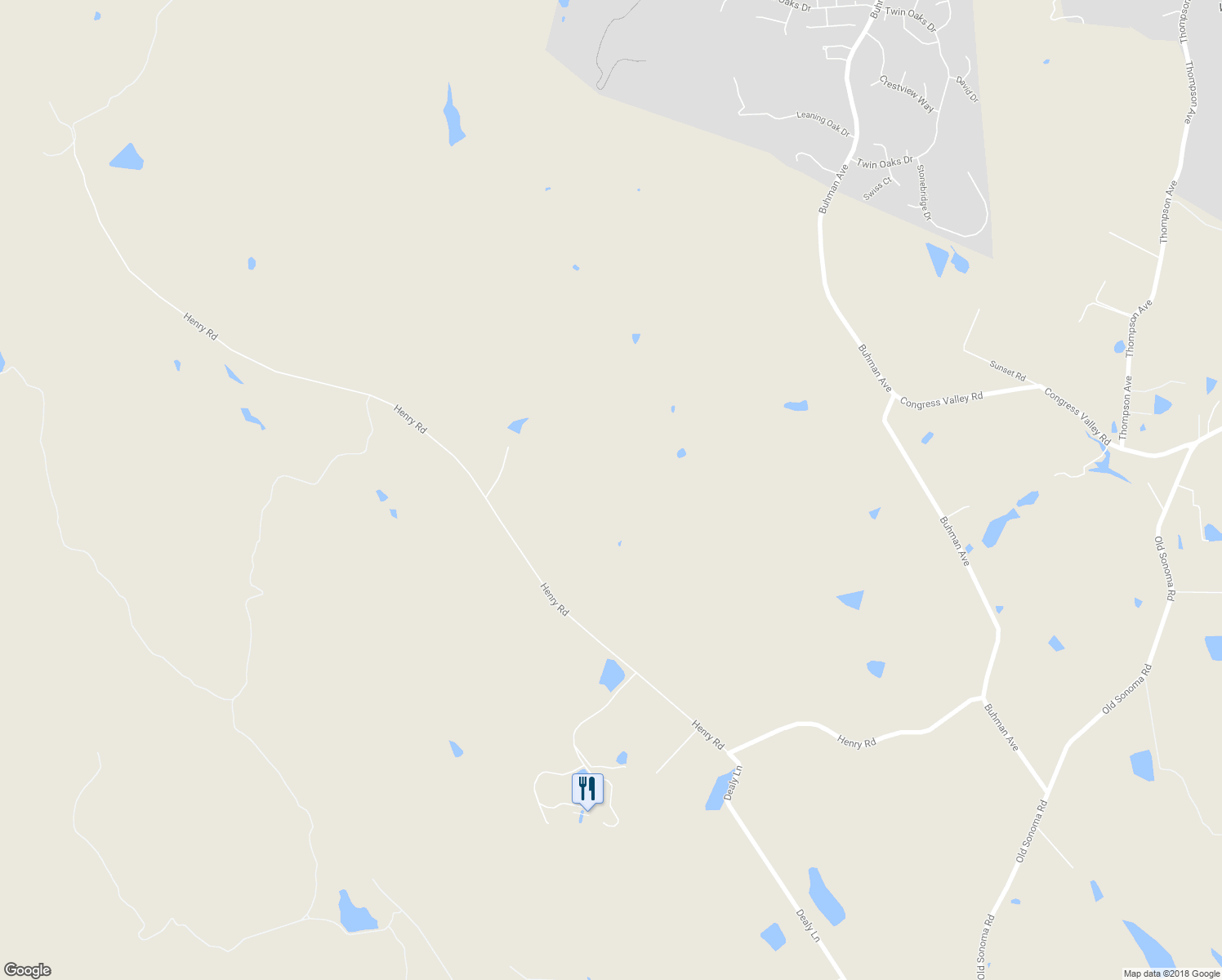 map of restaurants, bars, coffee shops, grocery stores, and more near 1444 Henry Road in Napa