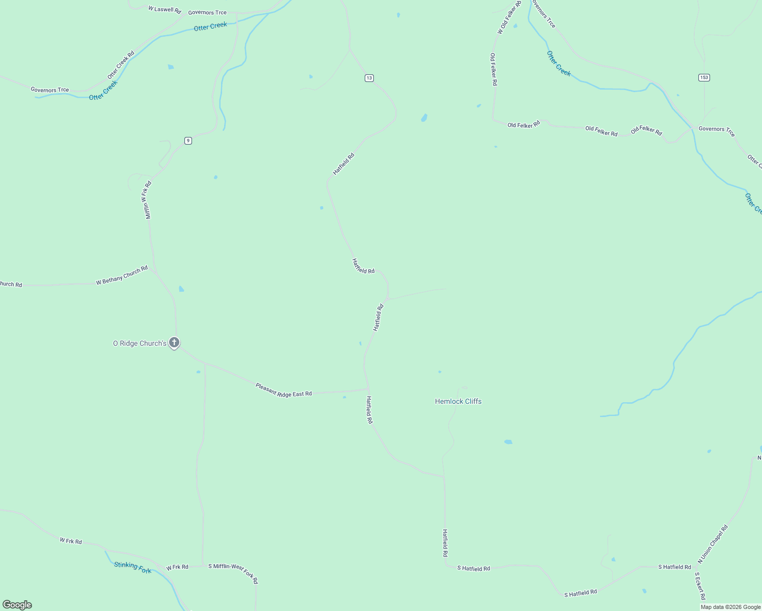 map of restaurants, bars, coffee shops, grocery stores, and more near 3856 Hatfield Road in English
