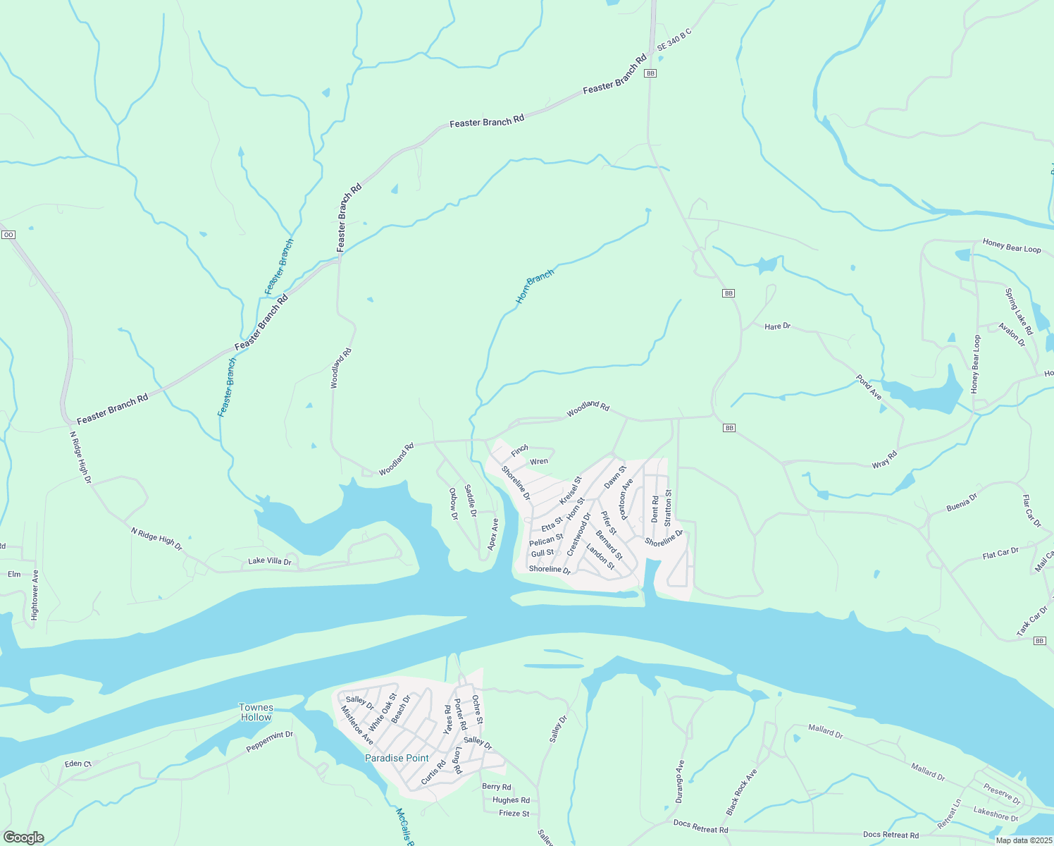 map of restaurants, bars, coffee shops, grocery stores, and more near Woodland Road in Benton County
