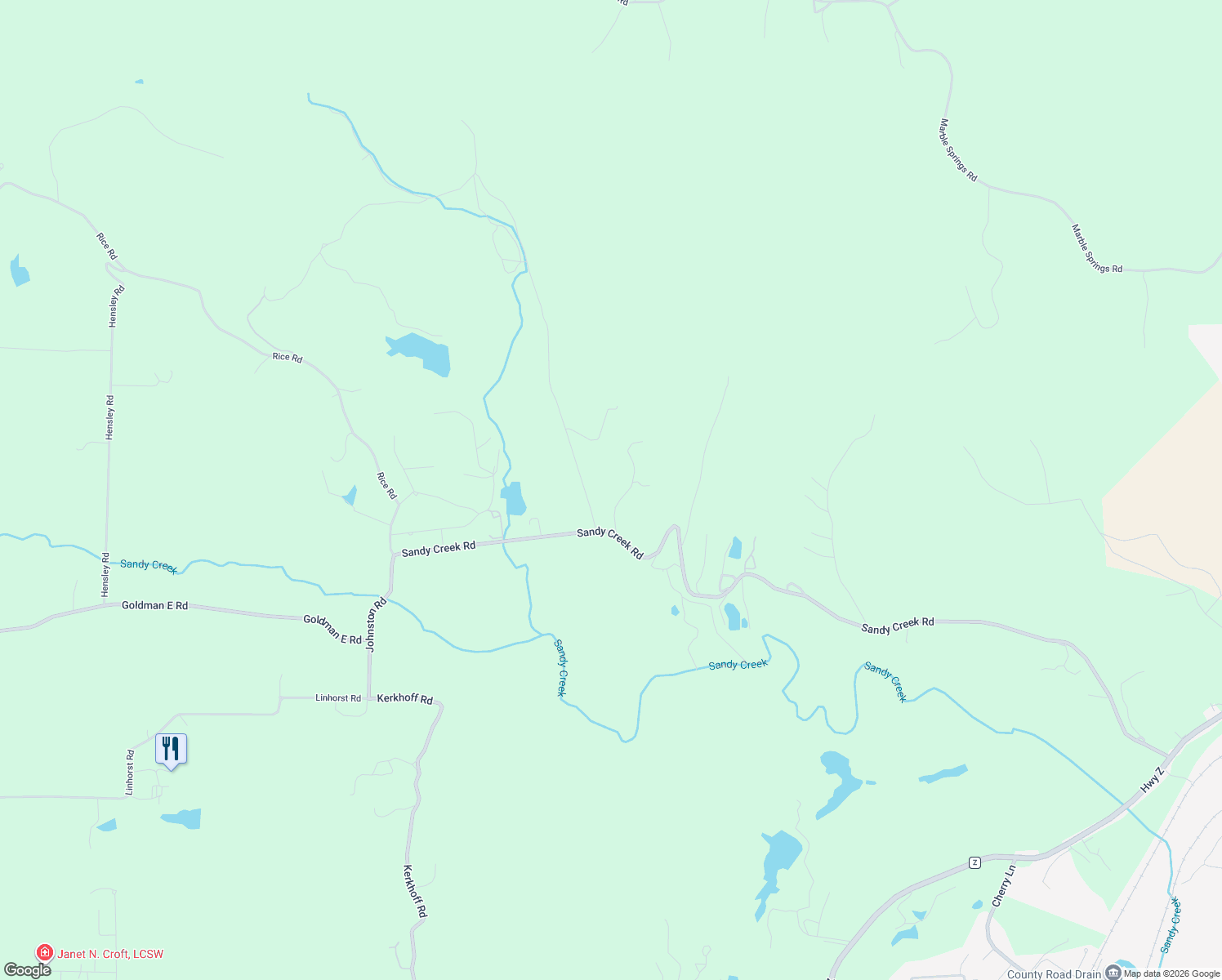 map of restaurants, bars, coffee shops, grocery stores, and more near 8650 Girl Scout Road in Pevely