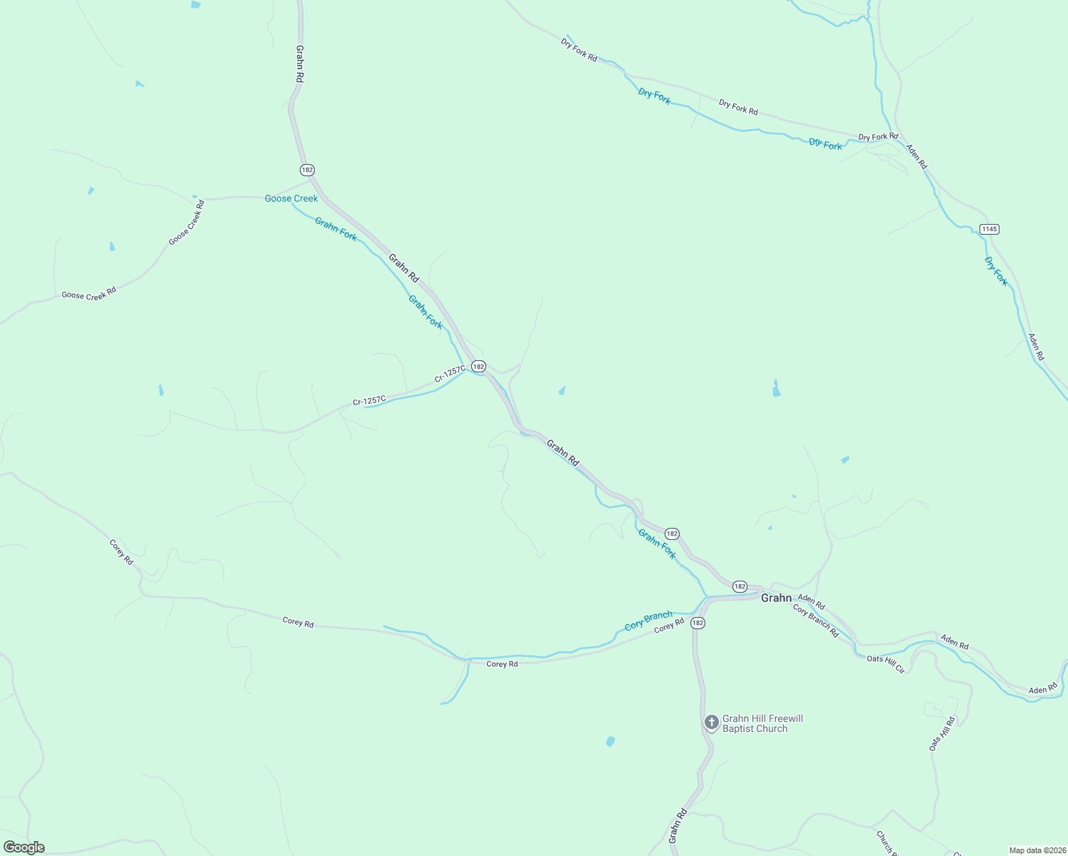 map of restaurants, bars, coffee shops, grocery stores, and more near Grahn Road in Olive Hill