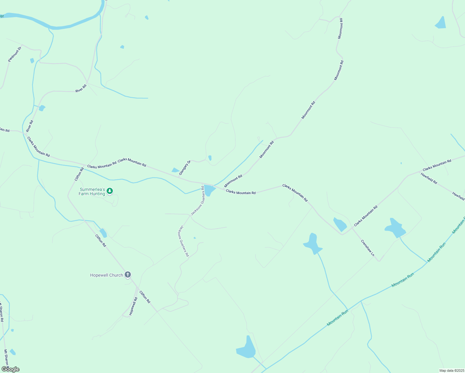 map of restaurants, bars, coffee shops, grocery stores, and more near 8135 Moormont Road in Rapidan