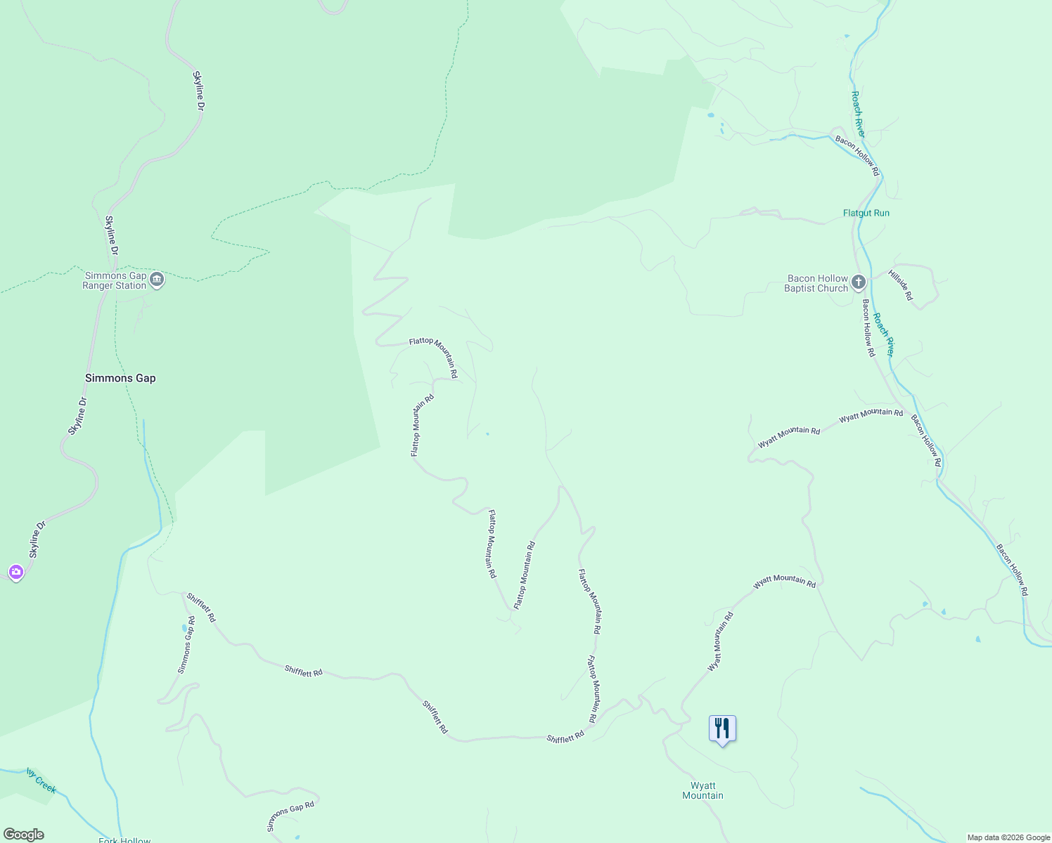 map of restaurants, bars, coffee shops, grocery stores, and more near 167 Spring Branch Lane in Free Union