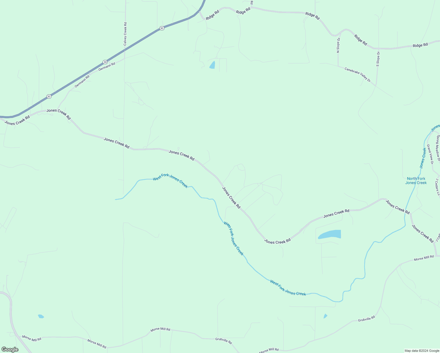 map of restaurants, bars, coffee shops, grocery stores, and more near 9765 Jones Creek Road in Dittmer