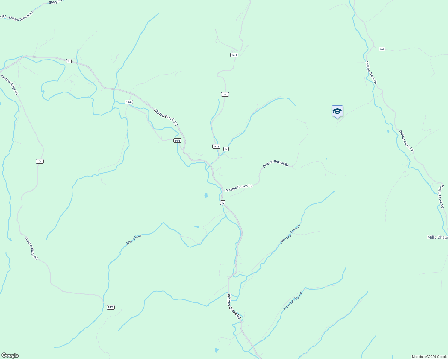 map of restaurants, bars, coffee shops, grocery stores, and more near Toms Creek-Whites Creek in Prichard