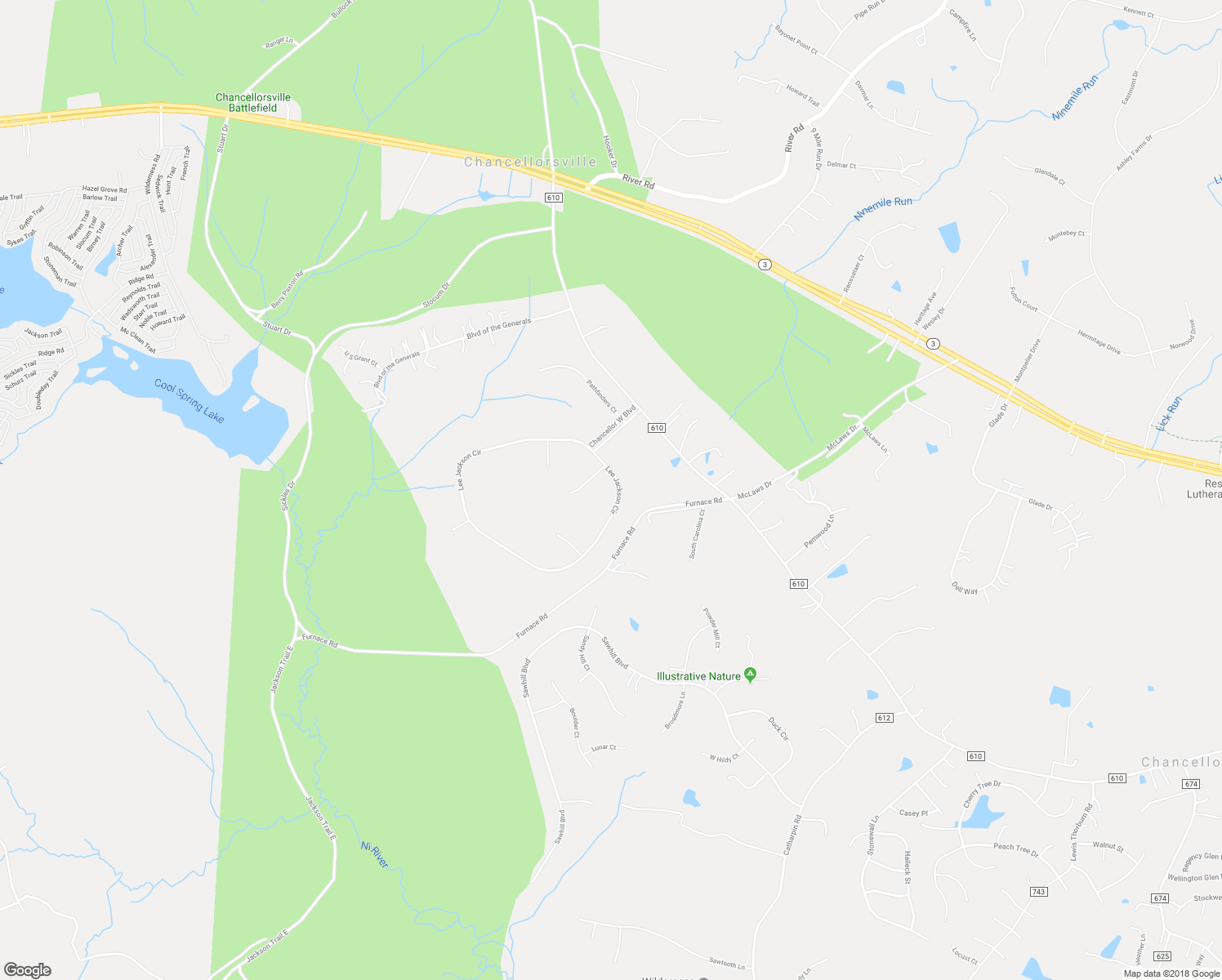 map of restaurants, bars, coffee shops, grocery stores, and more near 8300 Lee Jackson Circle in Spotsylvania Courthouse