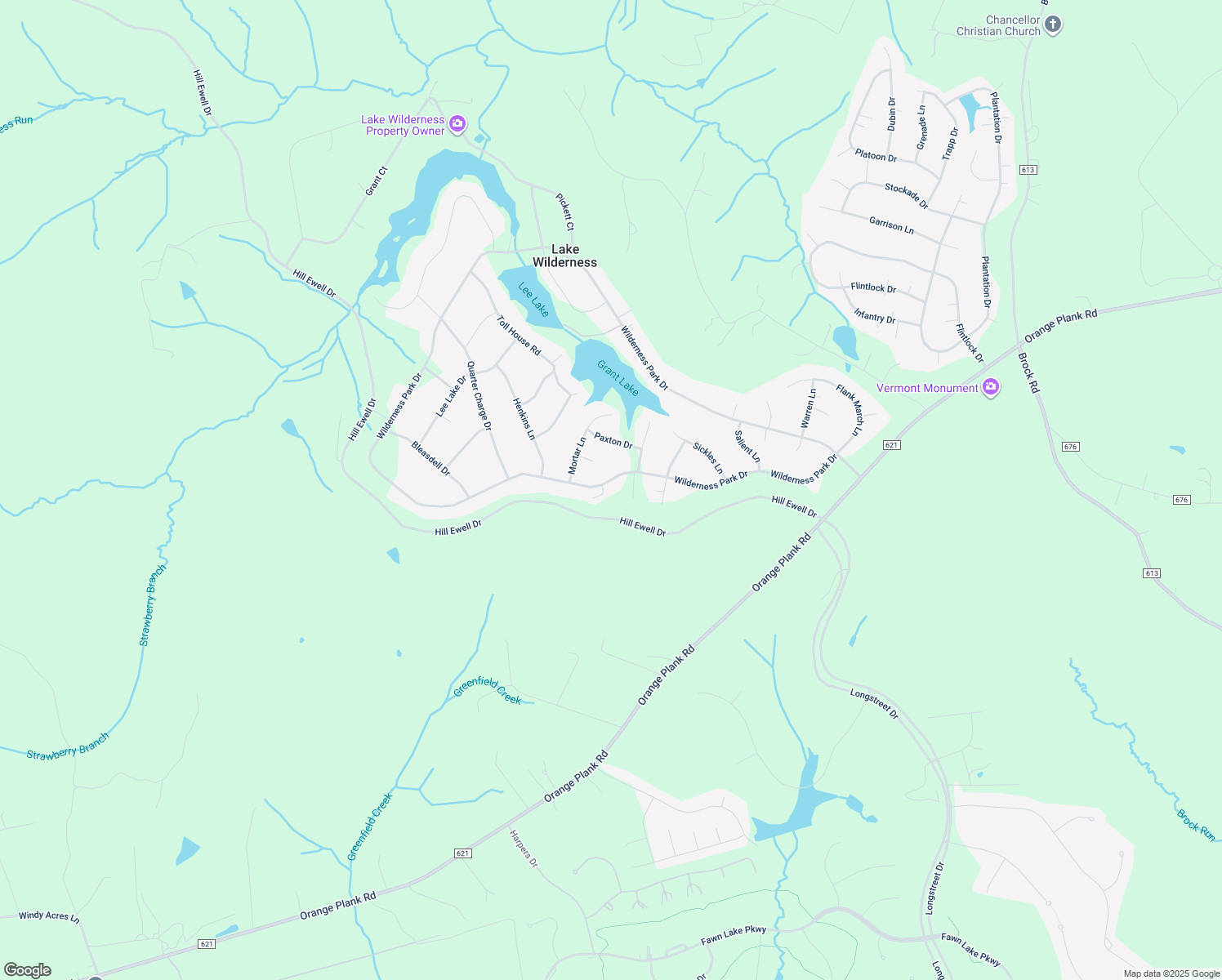 map of restaurants, bars, coffee shops, grocery stores, and more near 12303 Wilderness Court in Spotsylvania