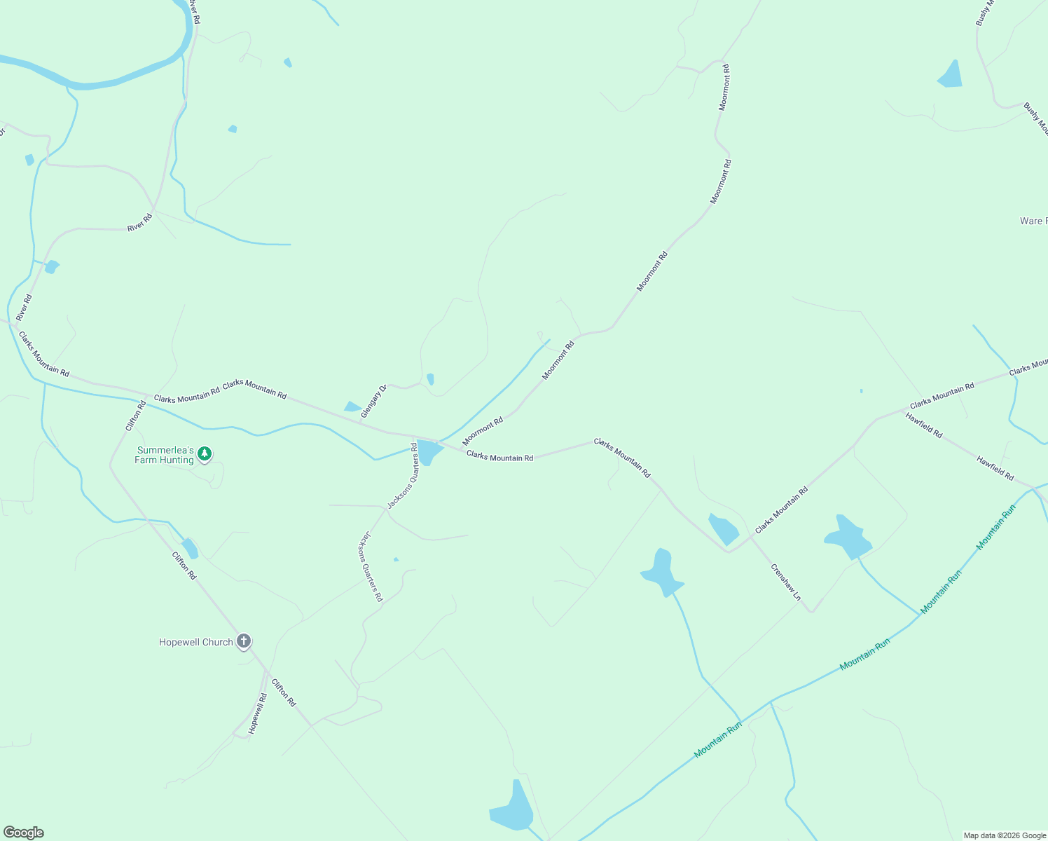 map of restaurants, bars, coffee shops, grocery stores, and more near 8059 Moormont Road in Rapidan