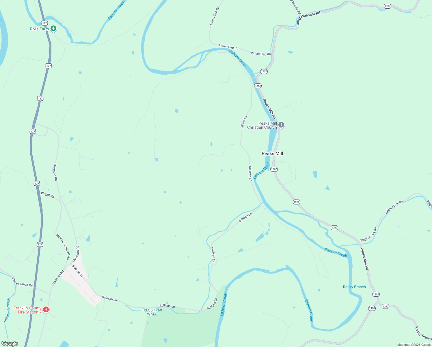 map of restaurants, bars, coffee shops, grocery stores, and more near 2380-2898 Sullivan Lane in Frankfort