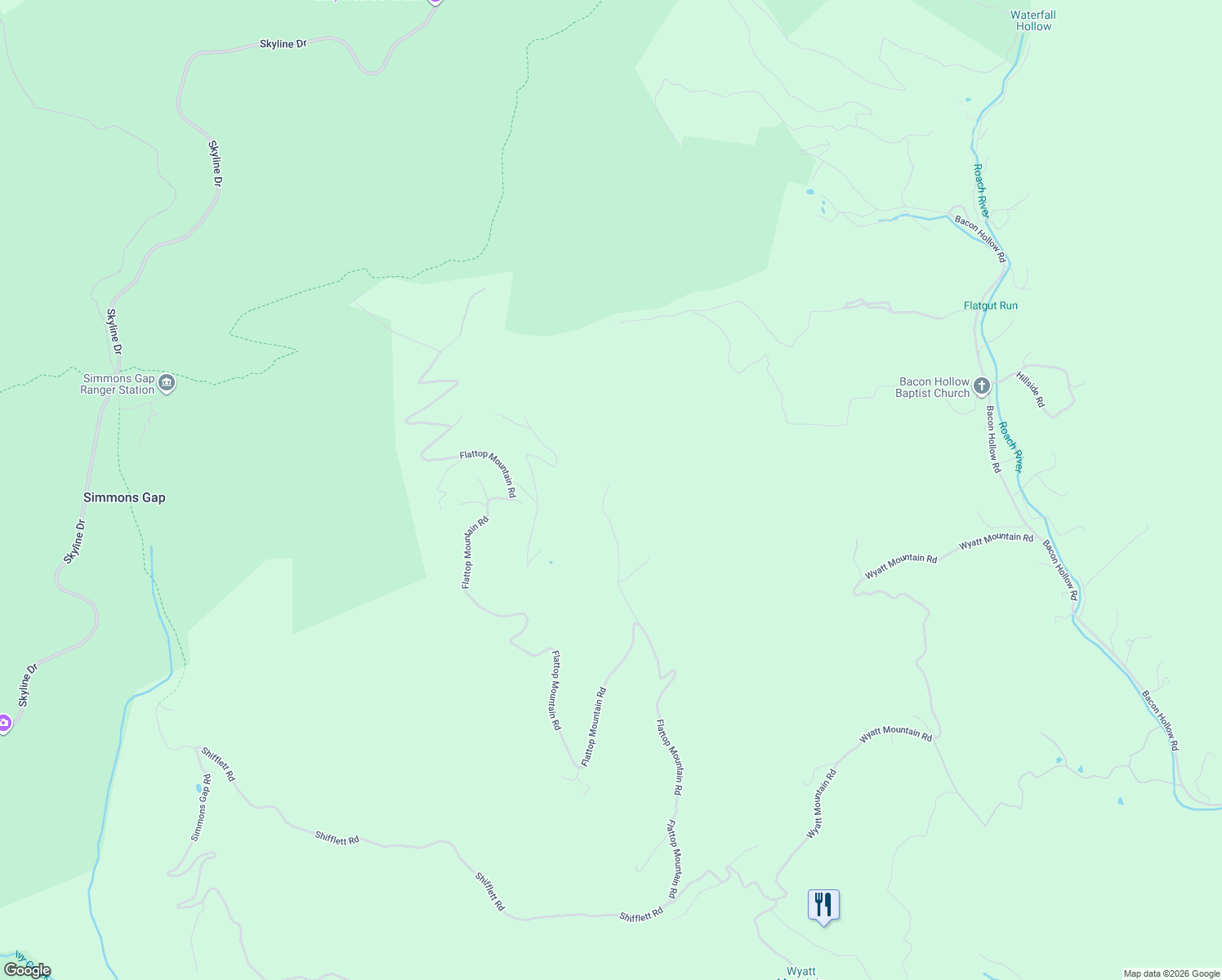 map of restaurants, bars, coffee shops, grocery stores, and more near 167 Spring Branch Lane in Free Union