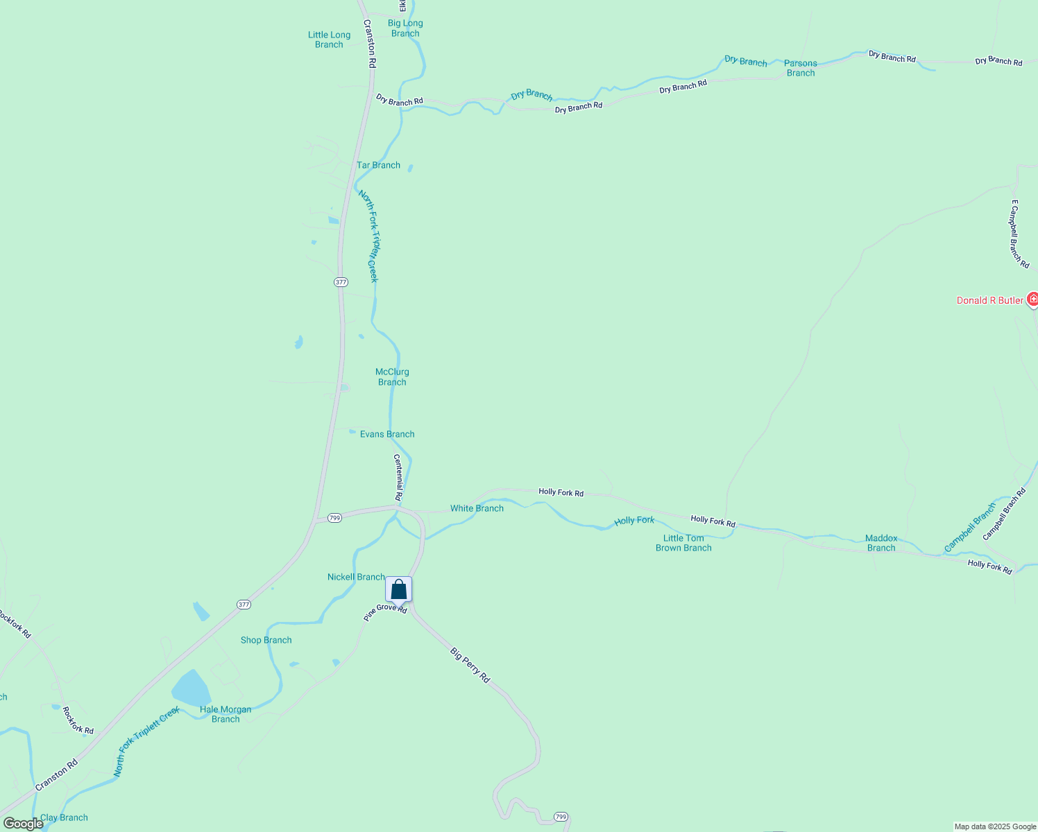 map of restaurants, bars, coffee shops, grocery stores, and more near 180 Holly Fork in Morehead