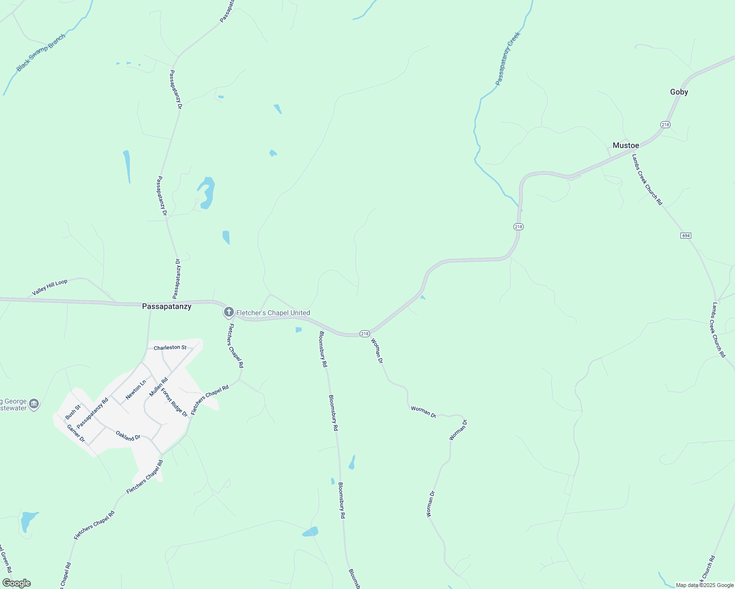 map of restaurants, bars, coffee shops, grocery stores, and more near 8253 Buckthorne Run in King George