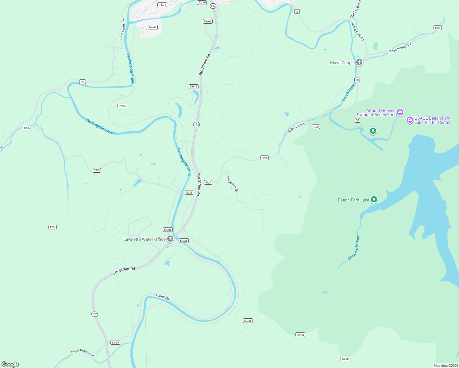 map of restaurants, bars, coffee shops, grocery stores, and more near 295 Ridgeview Drive in Lavalette