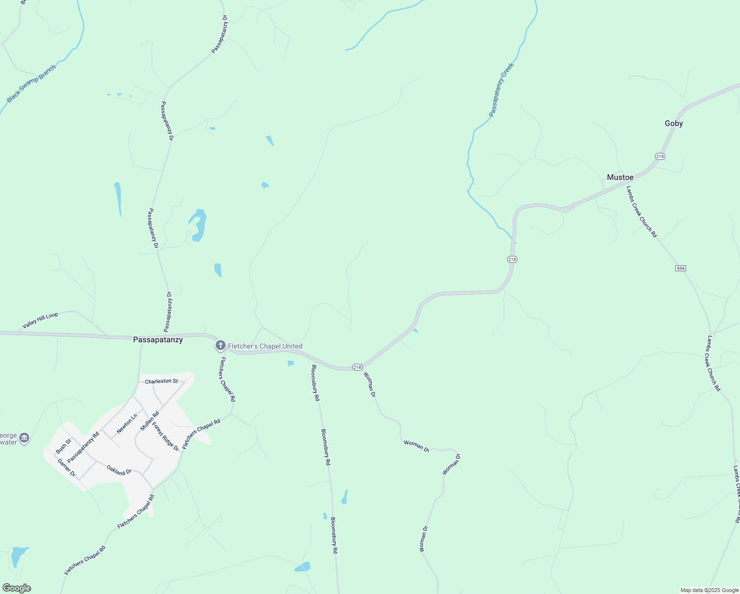 map of restaurants, bars, coffee shops, grocery stores, and more near 8187 Buckthorne Run in King George